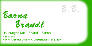 barna brandl business card